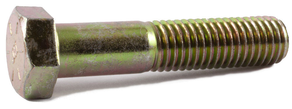 3/8-24 x 5/8 Grade Hex Cap Screw Yellow Zinc Plated Domestic USA (12 –  FMW Fasteners