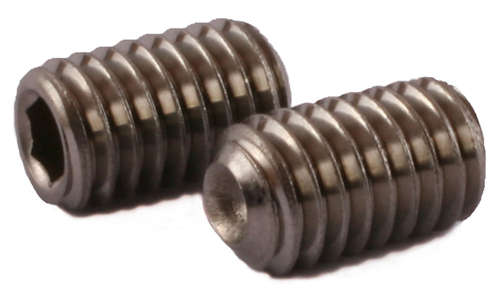 3/8-16 X 1 Hex Socket Set Screws, Cup Point, Full Thread, Brass