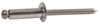 SBSS 4-3 1/8 (.126-.187) x 0.313 Button Head Stainless 304 Rivet / Stainless 304 Mandrel - Carton (10000)