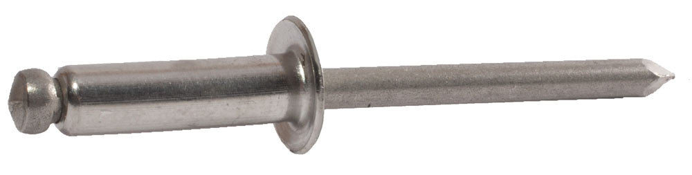 SBSS 5-2 5/32 (.031-.125) x 0.275 Button Head Stainless 304 Rivet / Stainless 304 Mandrel - Carton (8000)