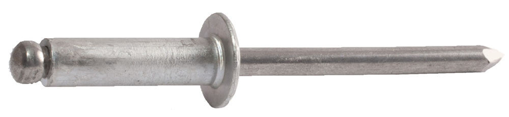 ABA 8-16 1/4 (.876-1.000) x 1.225 Button Head Aluminum Rivet / Aluminum Mandrel - Package (100)