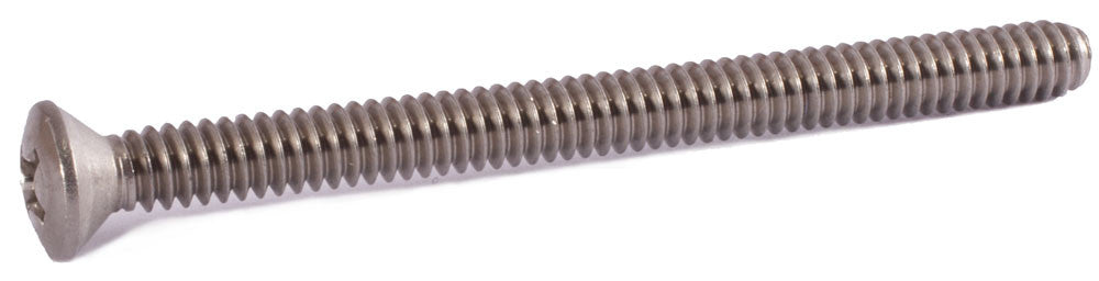 6-32 x 3/8 Phillips Oval Machine Screw 18-8 (A2) Stainless Steel - FMW Fasteners