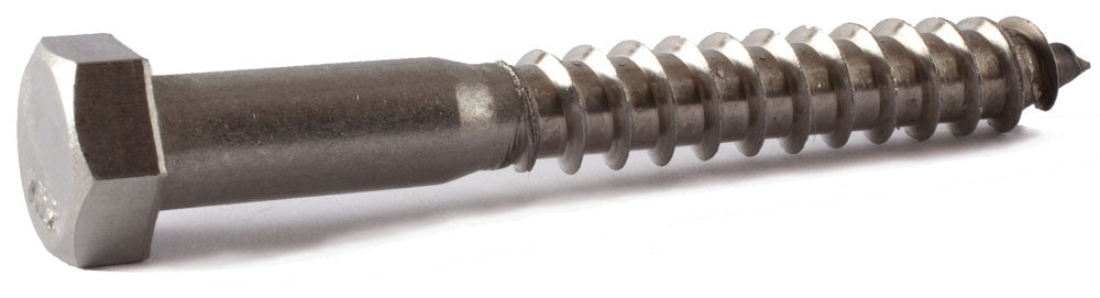 1/4 x 4 1/2 Hex Lag Screw 18-8 SS - FMW Fasteners