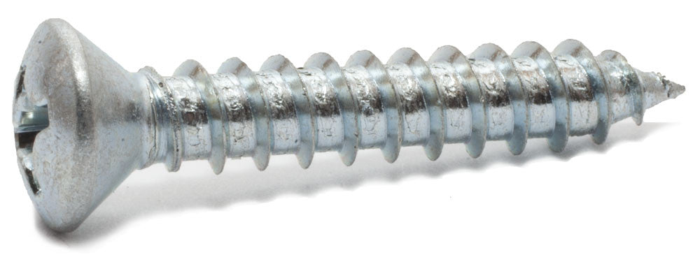 7 x 1 Phillips Oval Sheet metal Screw Zinc Plated - FMW Fasteners