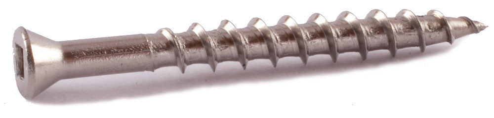 7 x 1 5/8 Simpson Trim-Head Wood Decking Screws - Square Drive 316 SS - 1 lbs Pack (195) - FMW Fasteners